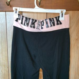 Victoria’s Secret pink sequin yoga pants size s